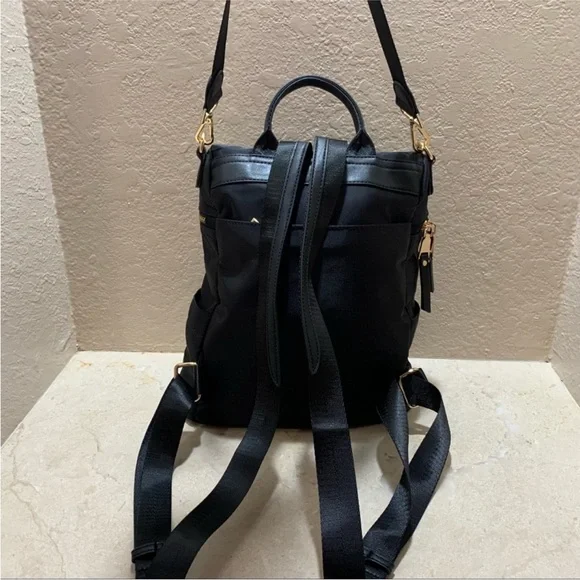 Miztique Sienna Nylon Convertible Backpack In Black - Picture 8 of 11